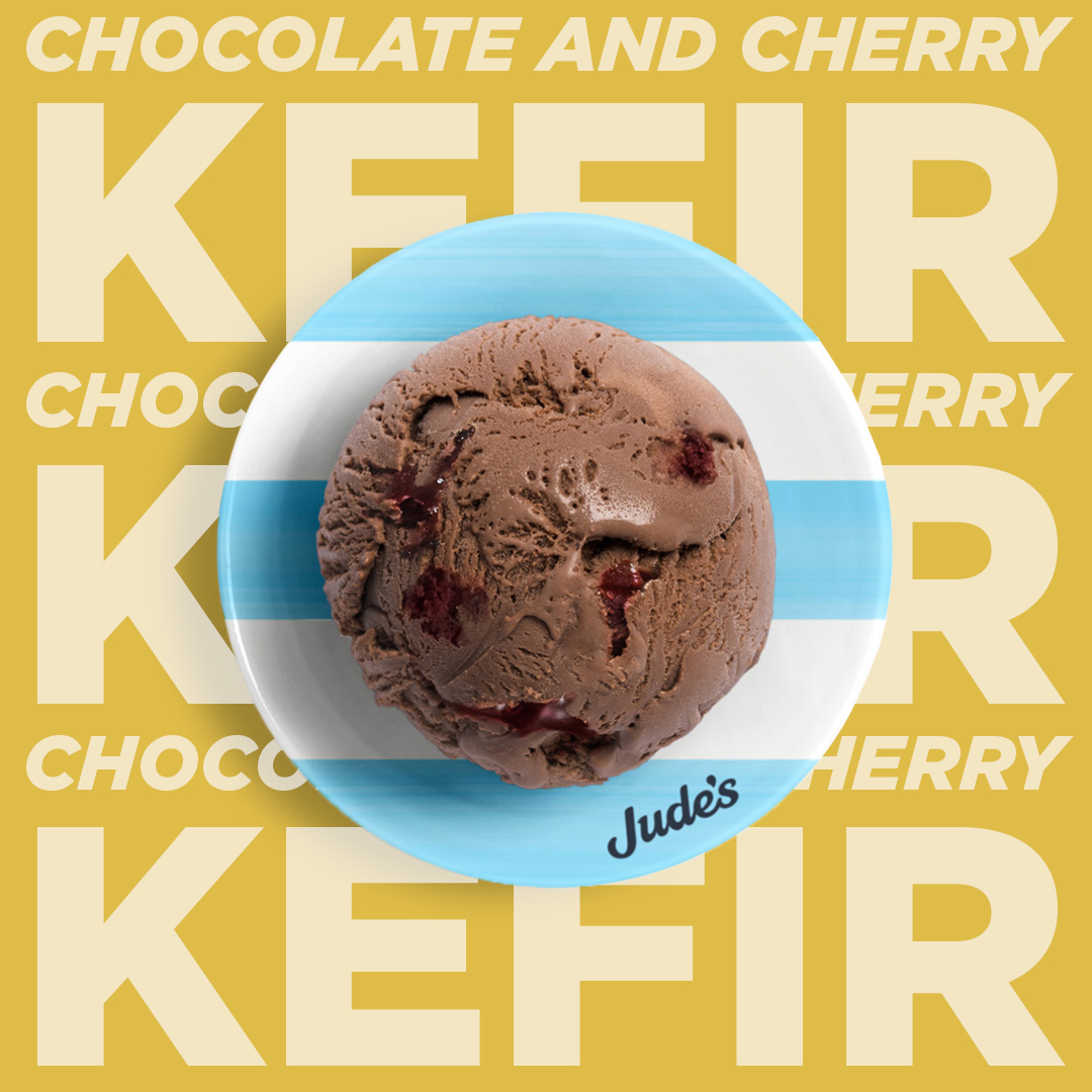 Kefir chocolate & cherry ice cream