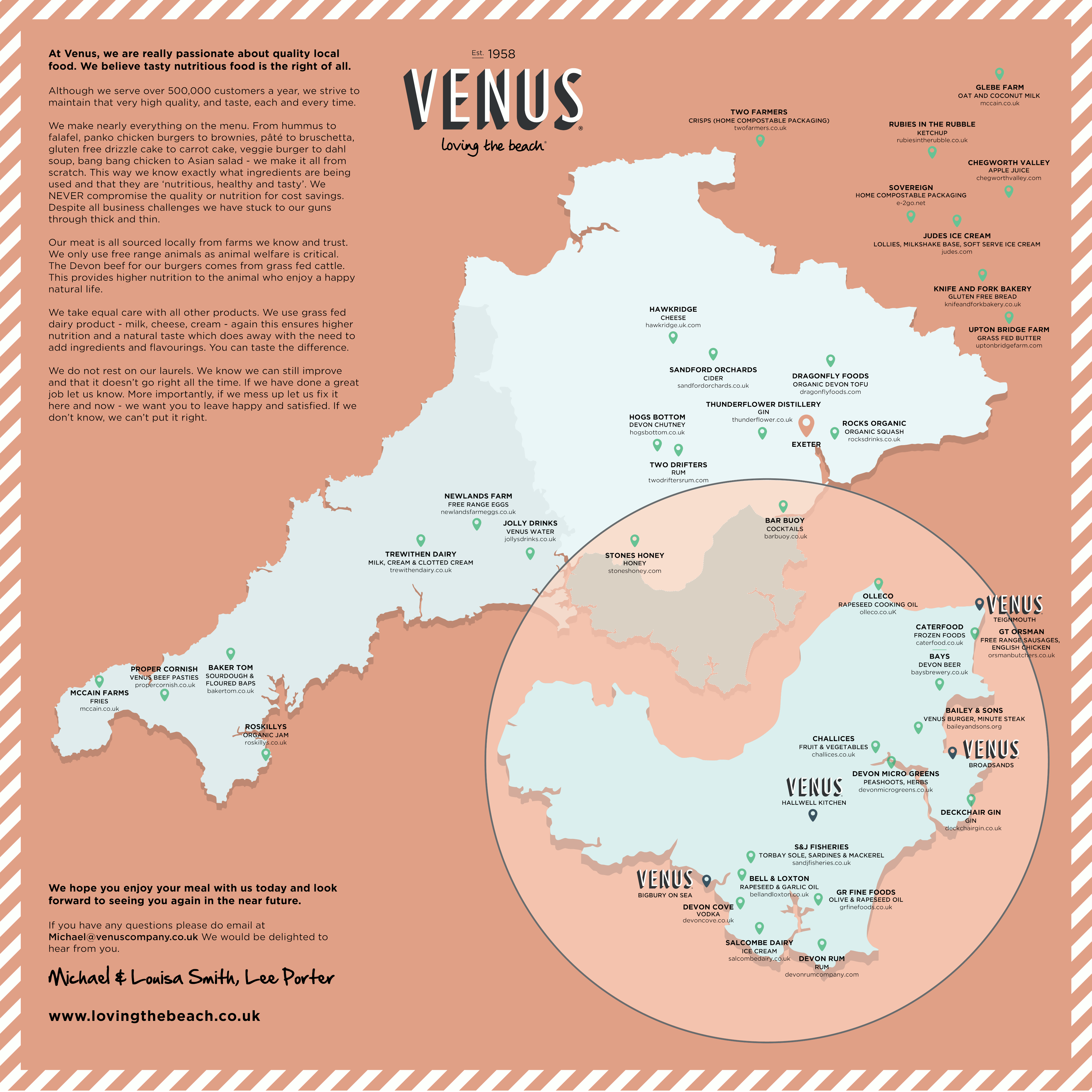 The Venus Company - Our Suppliers